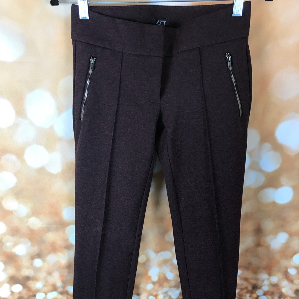 LOFT maroon pants 0